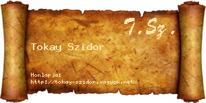 Tokay Szidor névjegykártya
